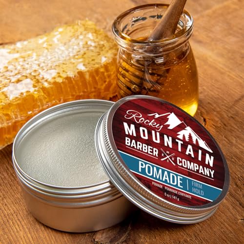 Rocky Mountain Barber Company Firm Hold Pomade for Men, 5oz