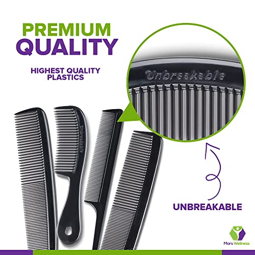 Mars Wellness 4 Piece Professional Hair Comb Set
