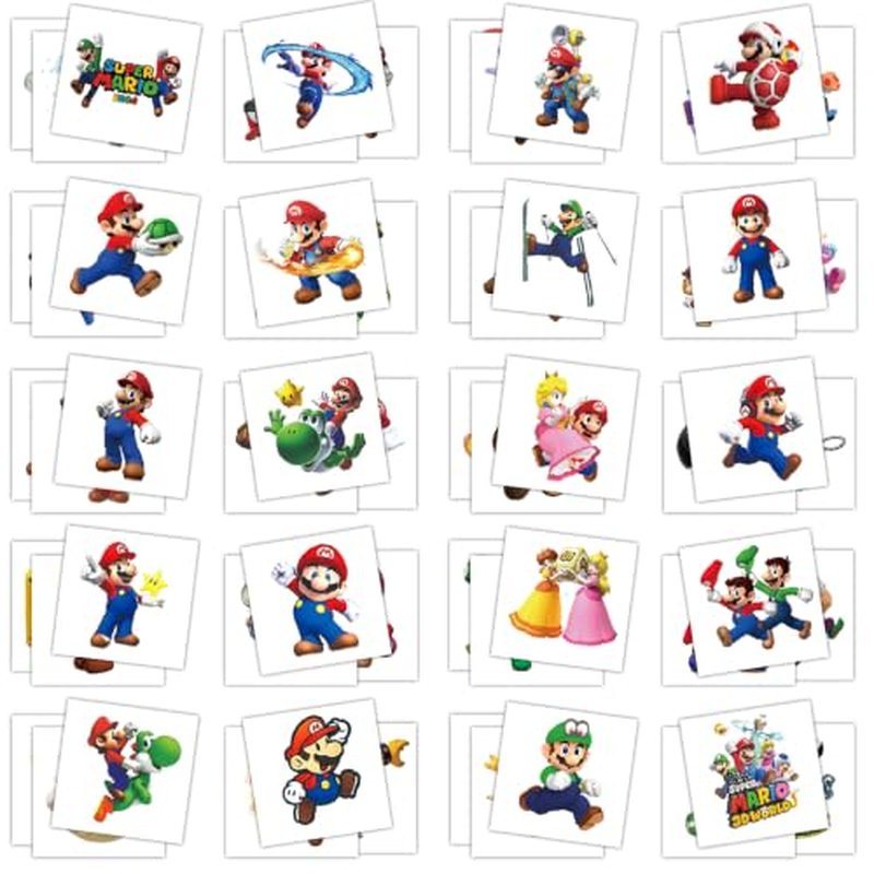 60 Pcs Cartoon Temporary Tattoos for Kids & Teens - Fun Anime Stickers