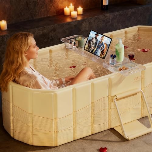 Foldable Bathtub Tray 22-31.4in Expandable Acrylic Caddy