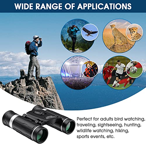 200x25 High Powered Compact Binoculars for Adults & Kids - Waterproof Mini Binoculars for Bird Watching, Hunting, Travel