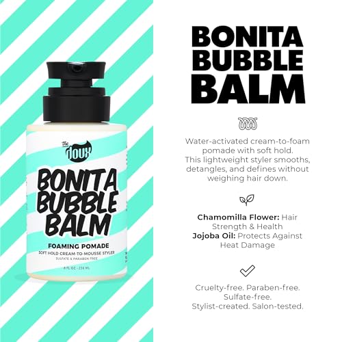 Doux Bonita Bubble Balm Foam Pomade - Cream-to-Foam Styling, 8oz