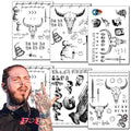 6 Sheet Halloween Temporary Tattoo Stickers - Waterproof Face Art