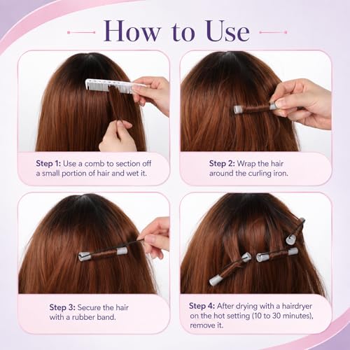 Perm Rods for Short Hair, 30 Piece Curlers Kit - Home Styling