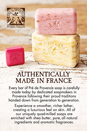 Pre de Provence Artisanal Soap Bar, Natural French Skincare, Enriched with Organic Shea Butter, Quad Milled for Rich, Smooth & Moisturizing Lather, Sweet Lemon, 5.3 Ounce