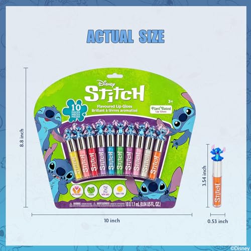 Townley Girl Stitch Lip Gloss Set, 10-Piece Plant-Based