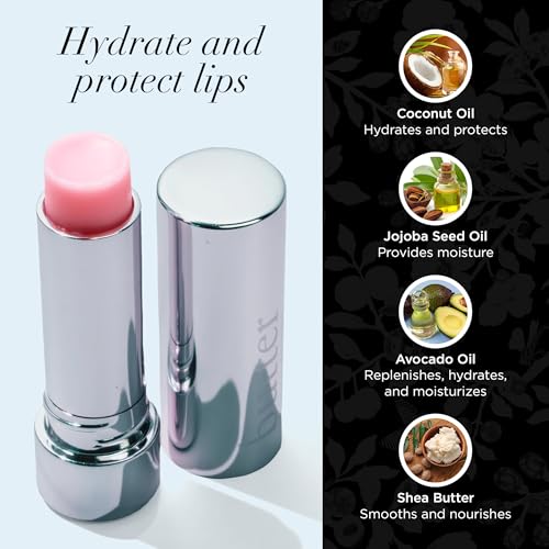 butter LONDON Lippy Hydrating Lip Balm, Pink Champagne - Lightweight Conditioning Lip Care Product Nourishes, Soothes & Hydrates Dry Lips - Plant-Based Lip Moisturizer for Natural Fresh-Looking Lips