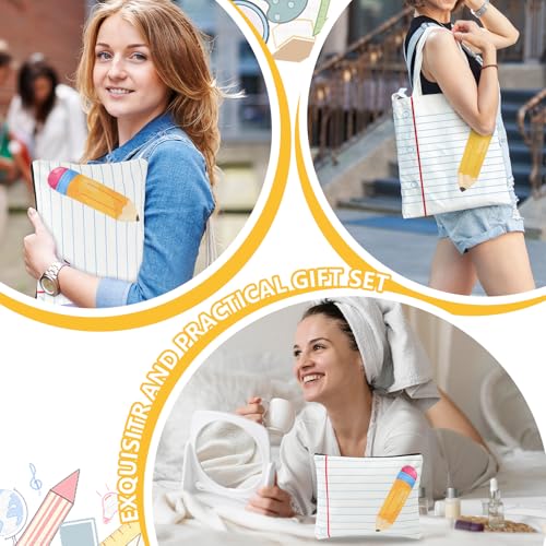 Canvas Tote Bag Set 12-Pc Back to School Supplies