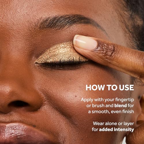 No7 Pro Artist Gilded Glimmer Cream Eyeshadow - Buildable Shimmer Eye Shadow for Bold, One-Swipe Color - Silky Long Wear Eye Makeup - Pearl Glow (3.4g)