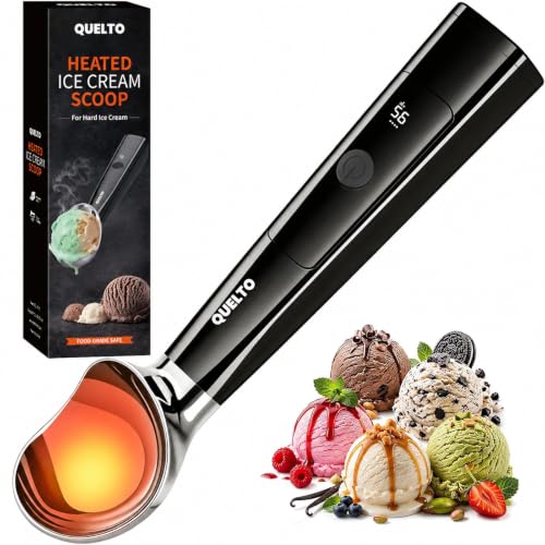 Rechargeable Heated Ice Cream Scoop with LED Display - 3 Warming Modes
