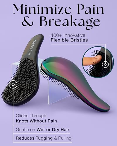 Lily England Hair Detangler Brush for Curly & Straight Hair