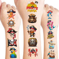 108 Pirate Temporary Tattoos - Nautical Themed Pre-Cut Designs