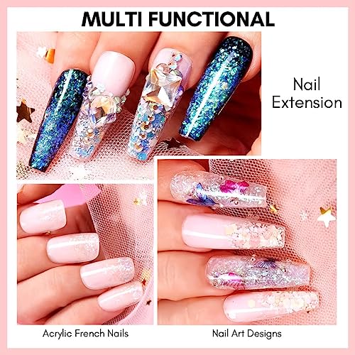 Makartt Acrylic Powder 2oz Pink Colored Glitter Acrylic Nail Powder DIY Nail Art for Beginner Acrylic Nail Powder Nail Extension Carving Gifts for Women Confetti Crush