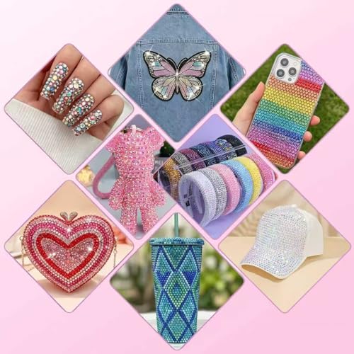 48 Color Bedazzling Rhinestone Kit with Glue & Tools