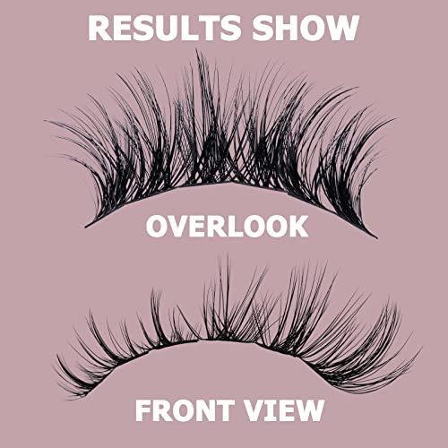 QUEWEL Cluster Lashes 72pcs C/D Curl 8-16mm DIY Eyelash Extensions