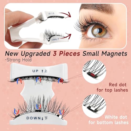 Magnetic Eyelashes with Applicator - No Glue, Natural Look