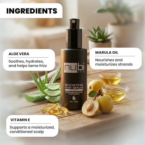 Nubi Hair Silky Smooth Serum with Marula Oil & Aloe Vera - 3 Pack