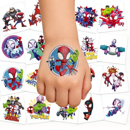 60 Piece Superhero Temporary Tattoos for Kids Party Favors