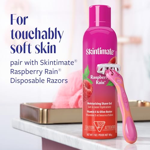 Raspberry Rain Shave Gel for Women - Moisturizing, Soothing, 9.5oz Duo