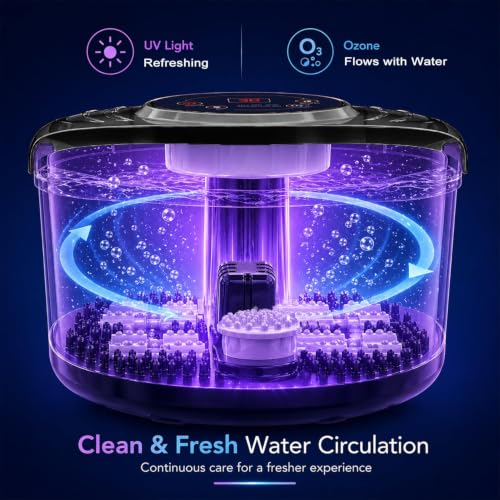 MODILIC Foot Spa Bath Massager with Heat, UV & Ozone, Bubbles & Blue Light