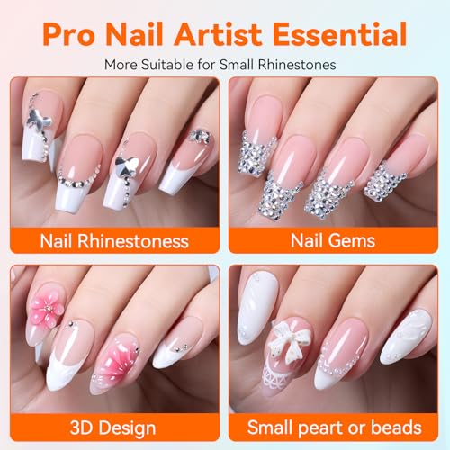 Makartt 2Pcs Rhinestone Glue, Strong Hold 3D Gel Nail Art Gem Glue