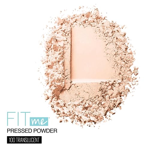 Maybelline Fit Me Matte + Poreless Pressed Face Powder Makeup & Setting Powder, Translucent, 1 Count