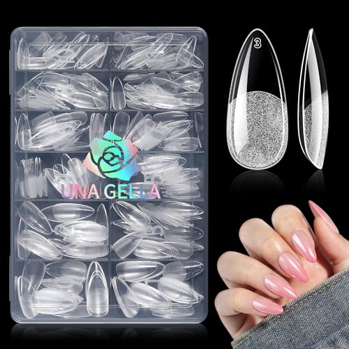 UNA GELLA Medium Almond Nail Tips 240PCS - Soft Gel Press On Nails