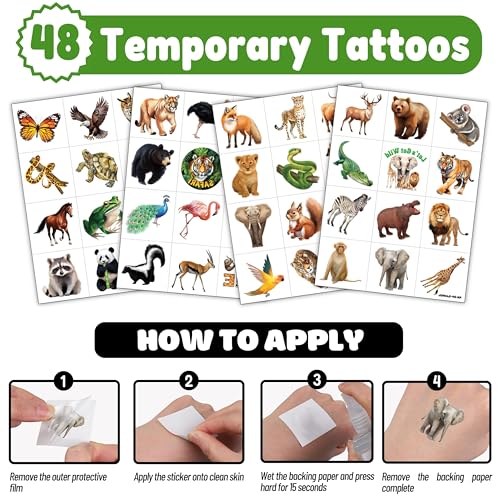 Jungle Animal Party Favors Set - 72 Piece Bundle
