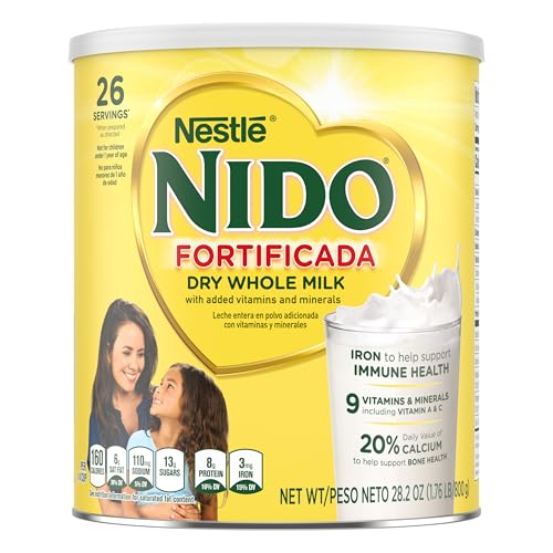 Nestle NIDO Fortificada Whole Milk Powder, 28.2 oz