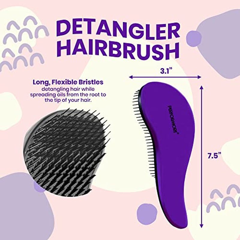 Performore Curved Vented Boar Bristle Detangler Hairbrush