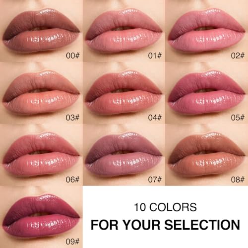 Hydrating Deep Plum Brown Tinted Lip Balm – Sheer Glossy Finish