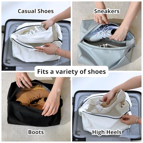 Waterproof Travel Shoe Bag - Dual Layer Protection, 12.6" x 8.9" x 3.9"