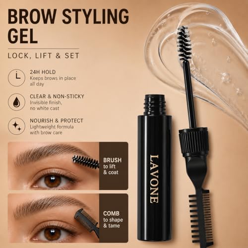 LAVONE Eyebrow Makeup Kit - Waterproof Pen, Wax & Brush Set