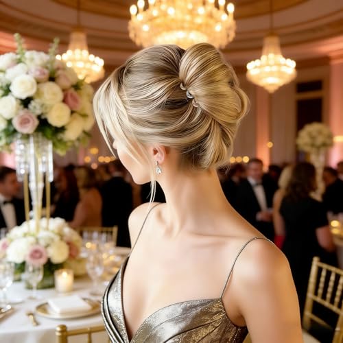 3 Pcs French Hair Pins for Women - Elegant & Durable Metal U Pins