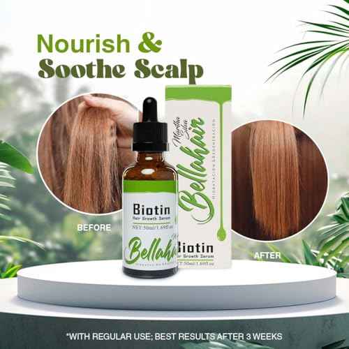 BellaHair | Advanced Hair Serum for Thicker, Stronger, and Healthier Hair - Stimulates Growth and Reduces Hair Loss for Men and Women