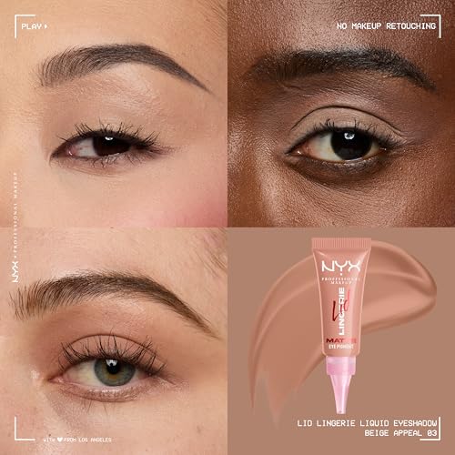 NYX Lid Lingerie Cream Eyeshadow – 24H Wear, Beige