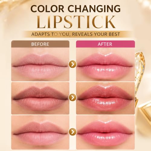 pH Color-Changing Lipstick - Jojoba Oil & Shea Butter (2 Pack)