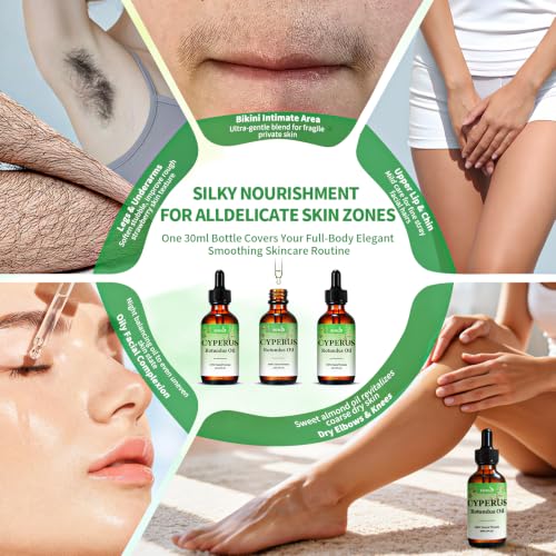 Cyperus Rotundus Oil with Sweet Almond & Rosehip – Soothing Hair Removal Oil