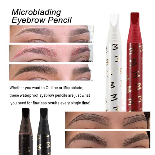 Waterproof Eyebrow Pencil Set - 4 Colors, Microblading & Ombre
