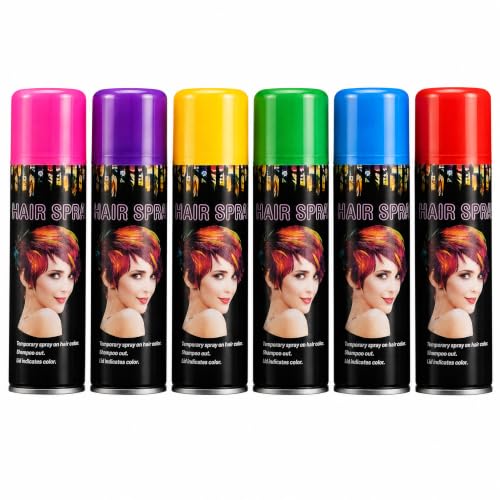 Toner Depot Temporary Hair Color Spray - Vibrant, Fast-Drying, Non-Sticky, 6 Colors, 4oz