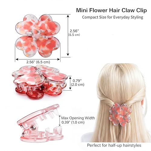 Magnetic Hair Clips for Women, 6 Pack No-Slip Barrettes
