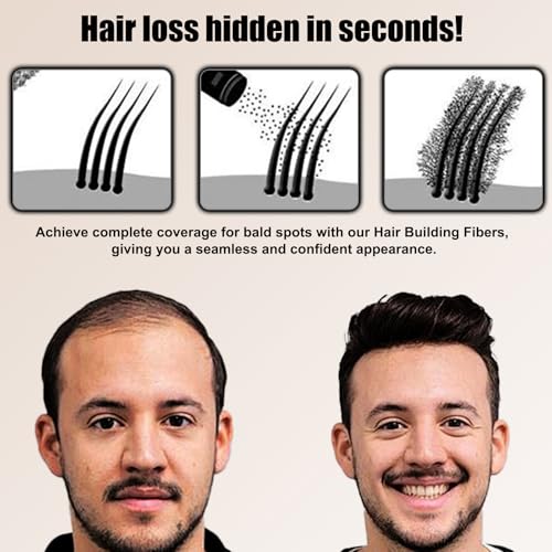 Black Hair Building Fibers 22g - Instant Thicker Hair