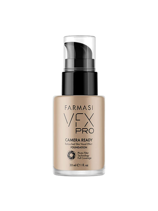 Farmasi VFX Pro Camera Ready, 30 mL Liquid Cream, Lightweight Long Lasting Coverage, Face Makeup, Foundation 10 (Natural Beige)