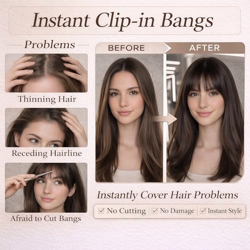 Clip-in Bangs Human Hair French Fringe Ash Blonde
