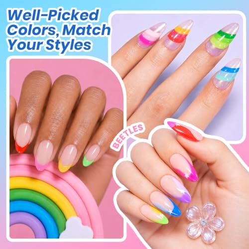 Beetles 20-Color HEMA-Free Gel Nail Polish Set with Base & Top Coats