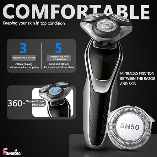 SH50 Blades Head for Philips Norelco Series 5000 (S5xxx), Electric Razor Compatible with Norelco 5000 Series Shaver Replacement Heads, Fit for Models S5660/84, S5590/81, S5290/88, S5210/8