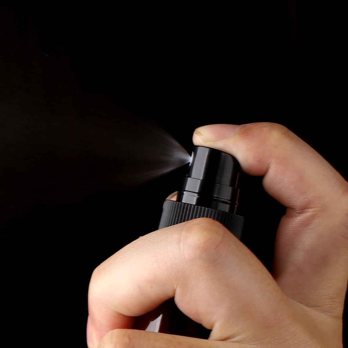 SINIDE Plastic Spray Bottles 100 ml/3.4 oz Fine Mist Mini Travel Bottle Set, Portable Refillable Makeup Sprayer Containers for Perfume, Liquids, Aromatherapy, Cleaning Solution (4 Pack)