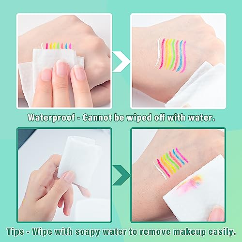 8-Piece UV Neon Liquid Eyeliner Set - Waterproof Matte