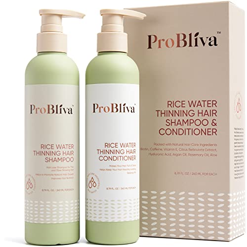 ProBliva Rice Water Shampoo & Conditioner for Thinning Hair