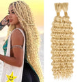 Blonde Deep Wave Braiding Hair 20 Inch - 613 Color, 2 Bundles
